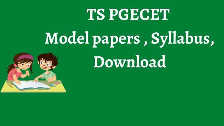 TS PGECET Syllabus Download