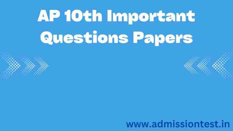 AP 10th Important Question Papers Pdf 2023 Download Here
