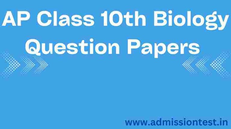 AP Class 10th Biology Question Papers