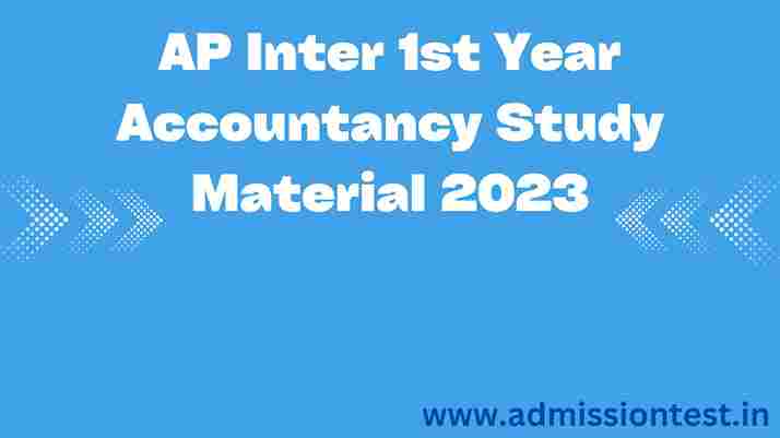 AP Inter 1st Year Accountancy Study Material 2023