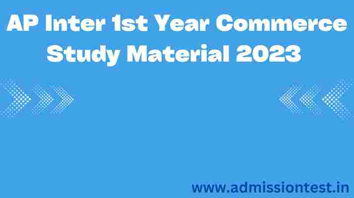 AP Inter 1st Year Commerce Study Material 2023