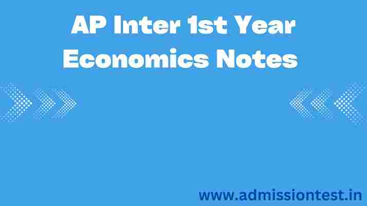 AP Inter 1st Year Economics Notes