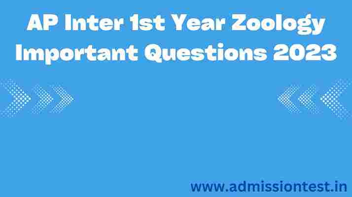 AP Inter 1st Year Zoology Important Questions 2023