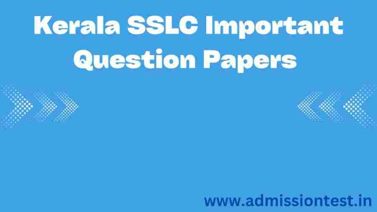 Kerala SSLC Important Question Papers