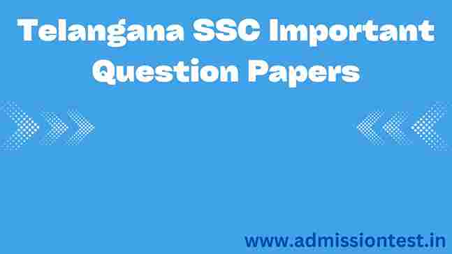 Telangana SSC Important Question Papers