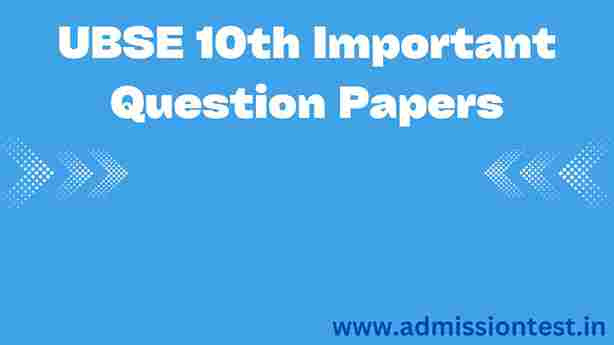 UBSE 10th Important Question Papers