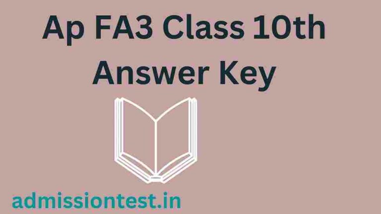 Ap FA3 Class 10th Answer Key