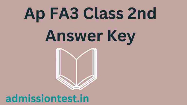Ap FA3 Class 2nd Answer Key