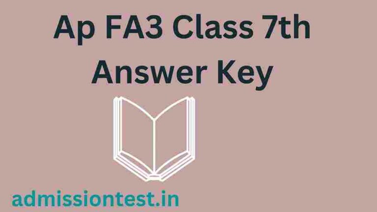Ap FA3 Class 7th Answer Key