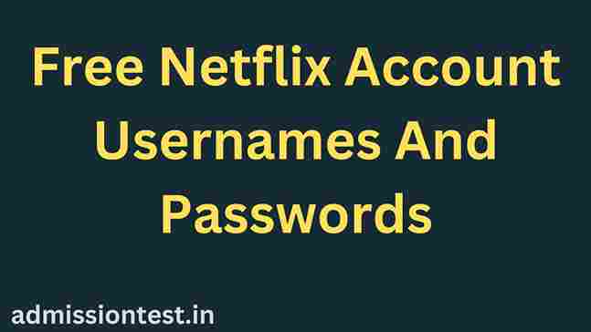 Free Netflix Account Usernames And Passwords