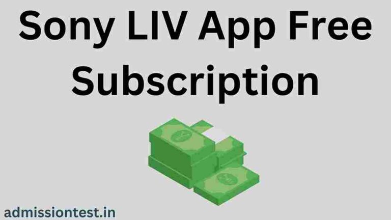 Sony LIV App Free Subscription